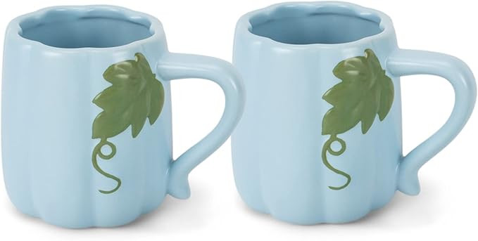 Nat & Jules Pumpkin Shaped 12 ounce Ceramic Coffee Mugs: Perfect for Halloween, Thanksgiving and ... | Amazon (US)