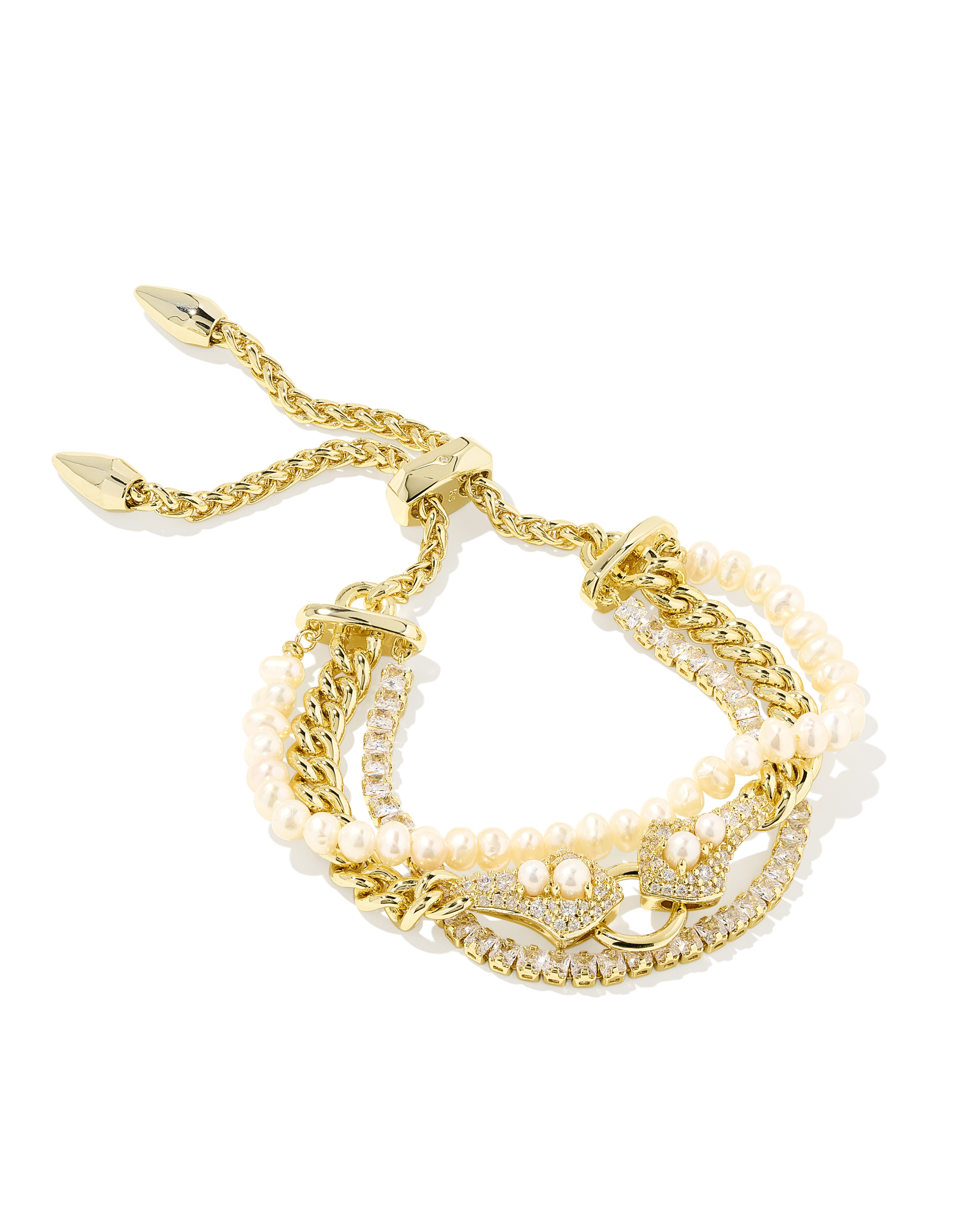 Krista Gold Statement Bracelet in White Mix | Kendra Scott