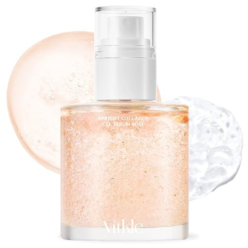 Vitkle Apricot Collagen Gel Serum Mist - Korean Face Moisturizer French Patented with 8-Layer Hyaluronic Acid, Bakuchiol, Adenosine for Hydration Glow Firming Anti-Aging Spray, 3.38 fl.oz. | Amazon (US)