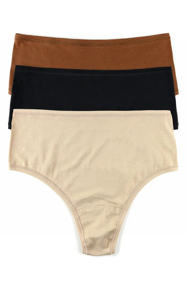 Play Assorted 3-Pack High Waist Thongs | Nordstrom