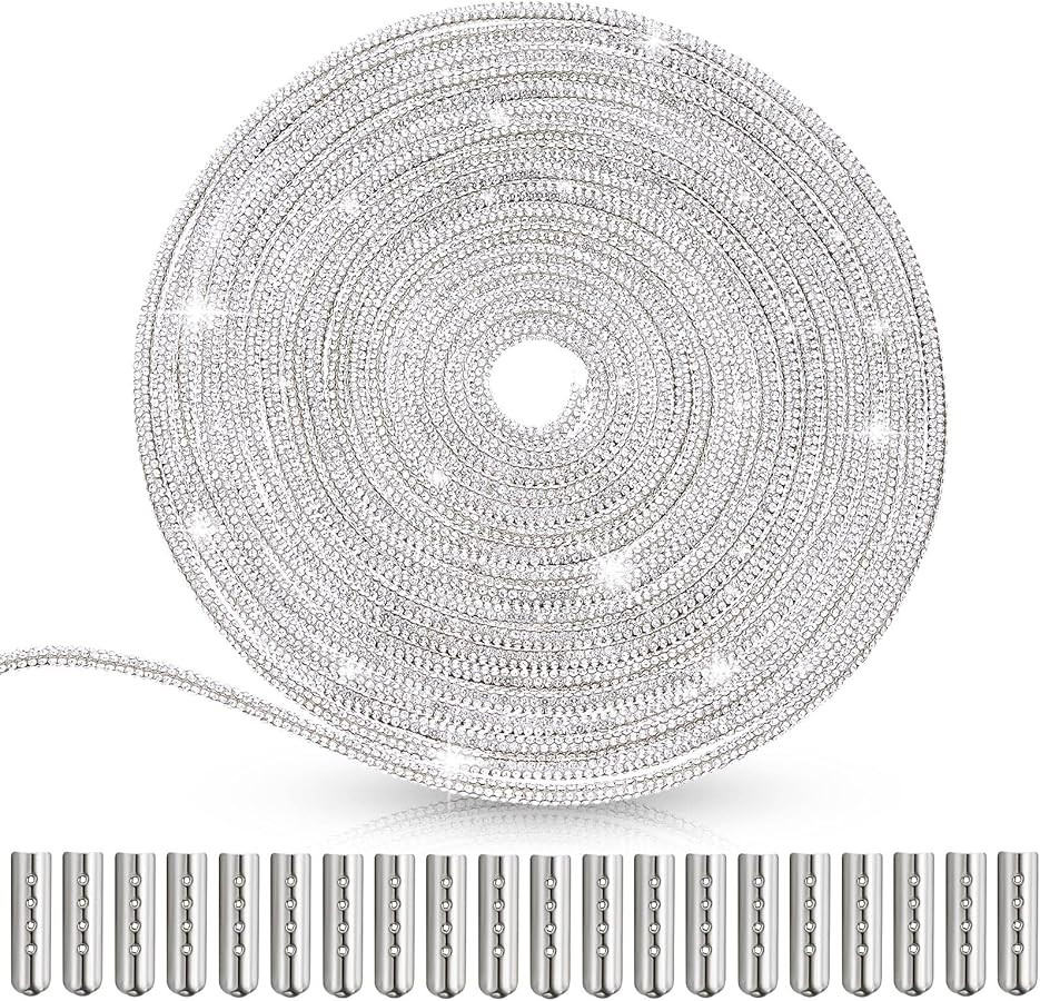 MTLEE Rhinestone Shoe Laces Bling Shoe Laces Rhinestone Diamond Hoodie String Glitter Cords for S... | Amazon (US)