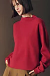 Maeve Carys Mock Neck Sweater By Maeve in White Size S P | Anthropologie (US)