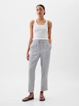 Mid Rise Easy Linen-Blend Pants | Gap Factory
