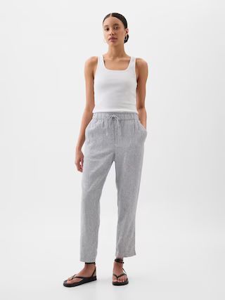Mid Rise Easy Linen-Blend Pants | Gap Factory
