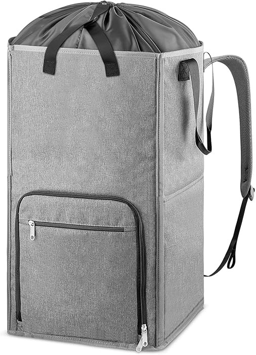 Laundry Backpack Bag, Bukere Extra Large 2 in 1 Laundry Hamper Basket for College Students Dorm E... | Amazon (US)