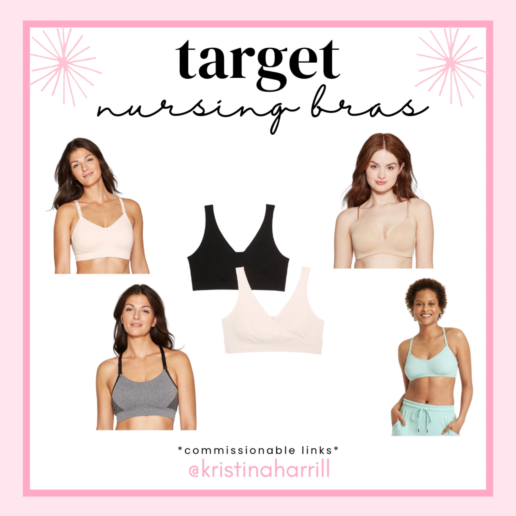 My all time FAVORITE nursing bras from Target! I've tried them all and these are hands down my favorite. The top ones are ones I wear daily and bottom ones are for working out/sleep. 

#LTKxTarget #LTKbump #LTKsalealert