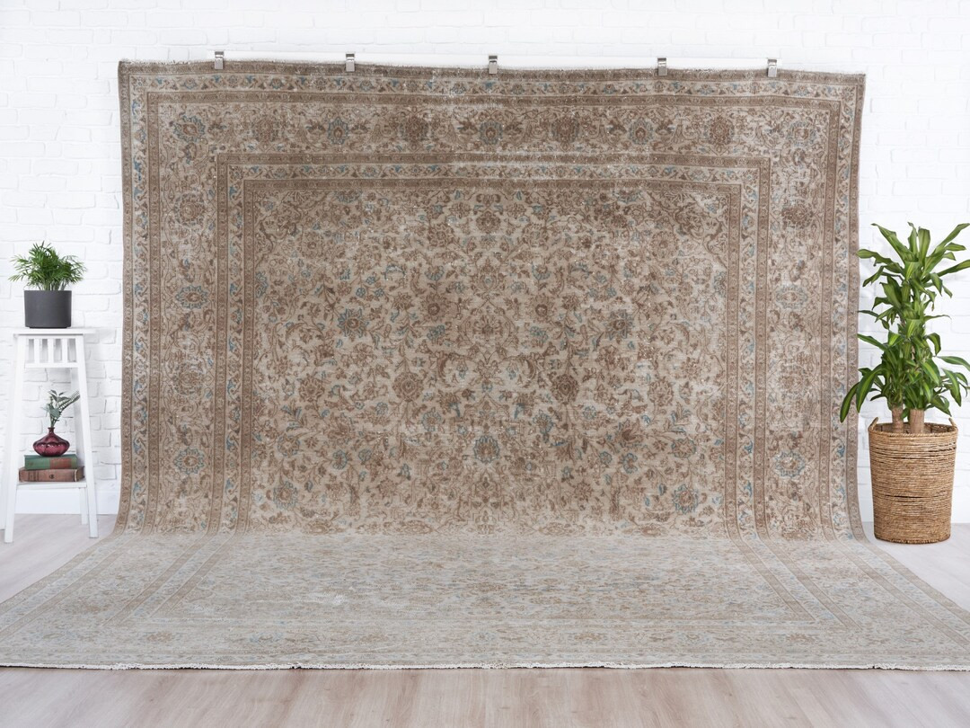 9x12 Vintage Rug Beige Turkish Rug 9x12 Oushak Rug - Etsy Canada | Etsy (CAD)