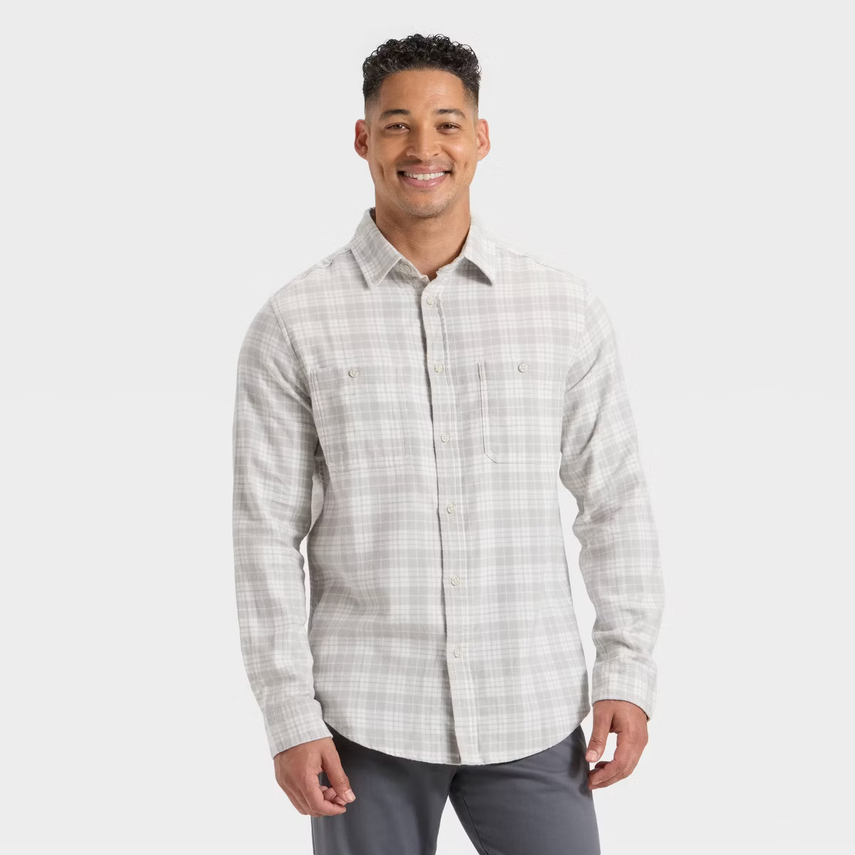Men's Vintage Mid-Weight Long Sleeve Flannel Shirt - Goodfellow & Co™ | Target