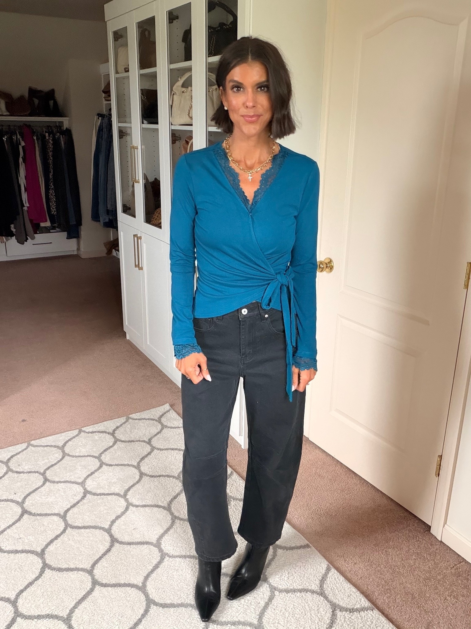 Size small in top xs in jeans

#LTKdayinmylife #LTKgrwm #LTKmomlife