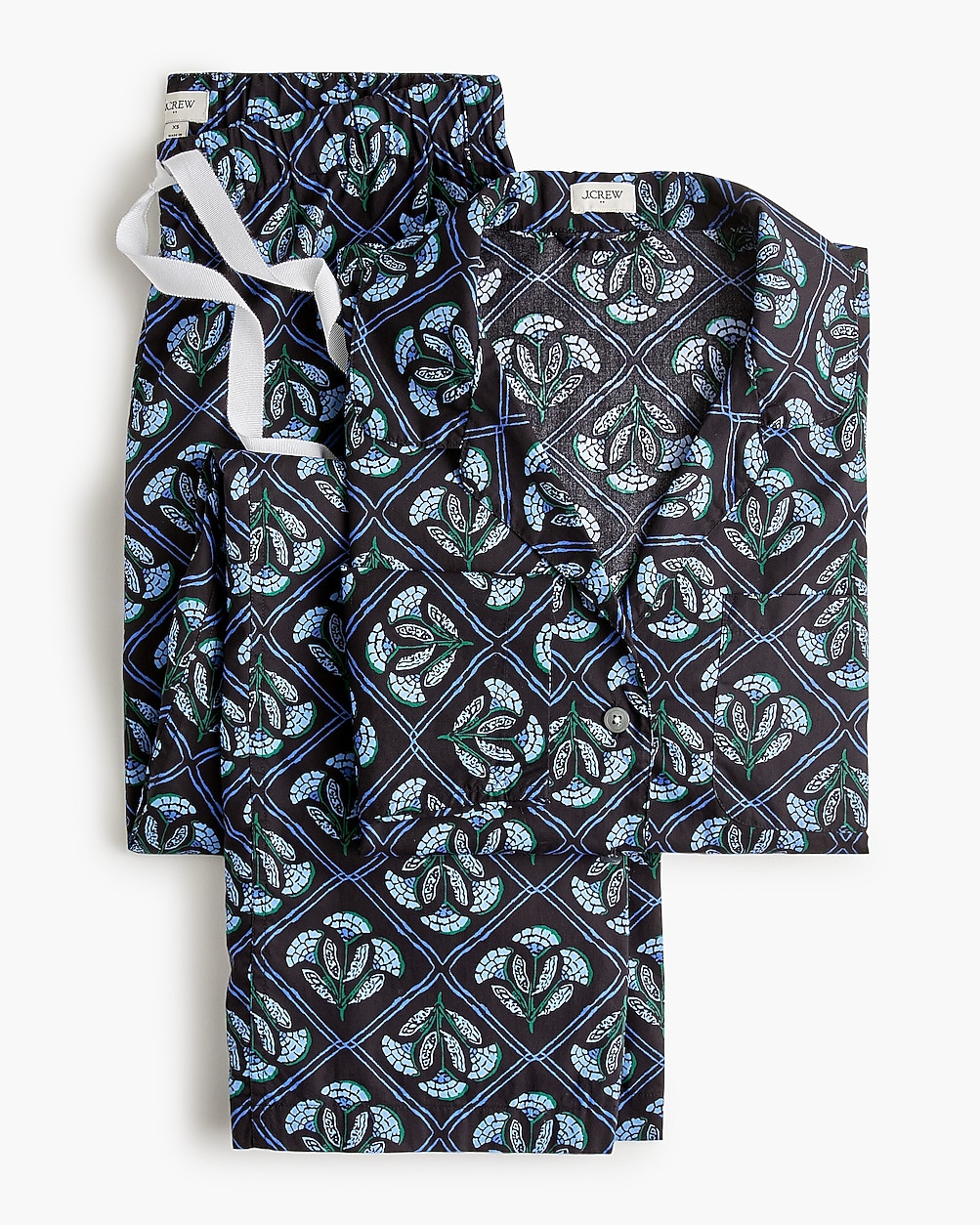 Petite long-sleeve cotton pajama sleep set | J.Crew Factory