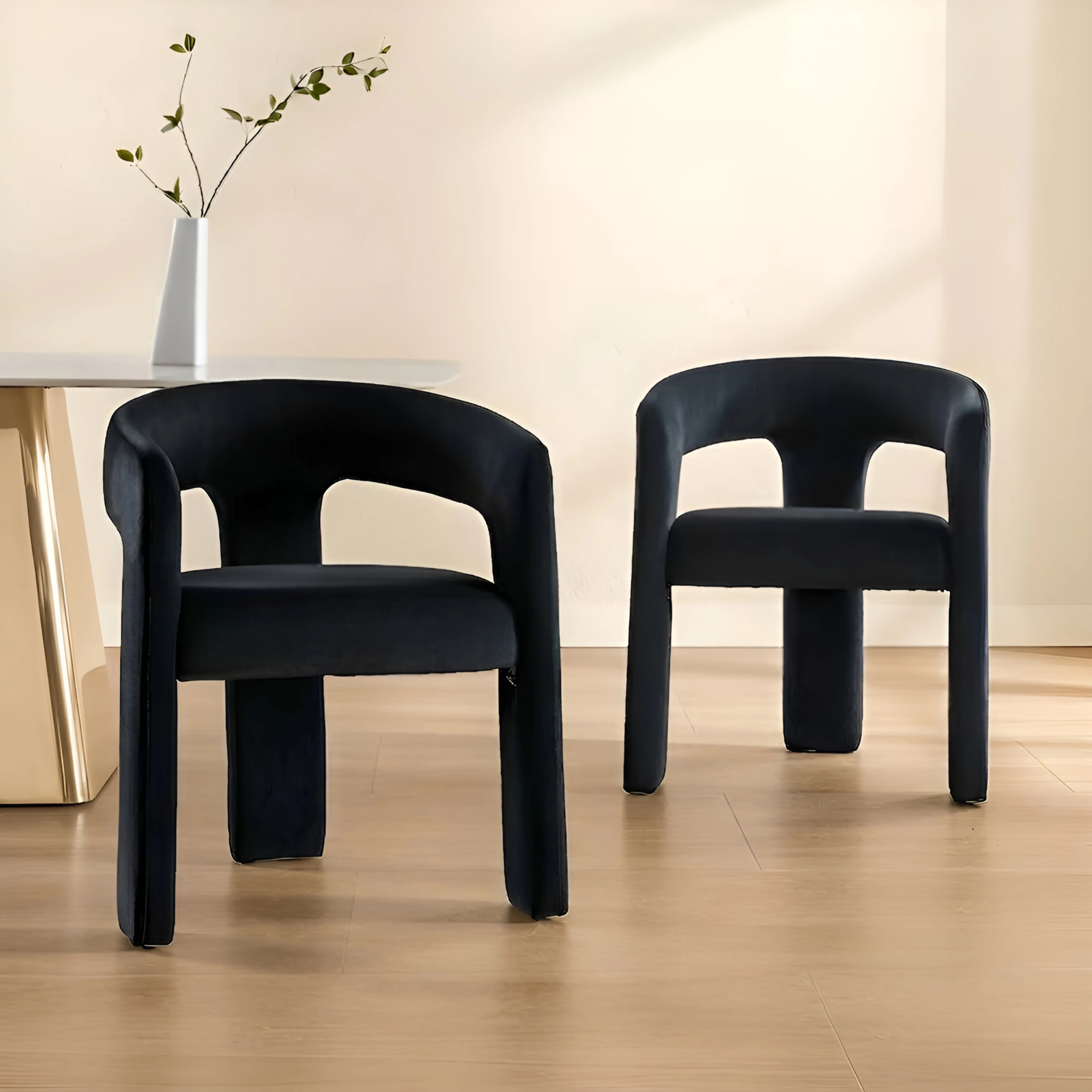 Modern Upholstered Barrel Dining Chairs (Set of 2) | Wayfair North America