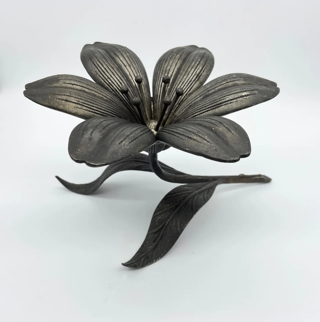 Vintage Brass Ashtray / Removable Petal Ashtray / Carved Petal Flower Ashtray / Smoking Accessori... | Etsy (US)