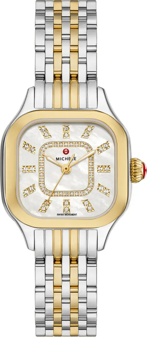 Meggie Diamond Dial Two-Tone Bracelet Watch, 29mm | Nordstrom