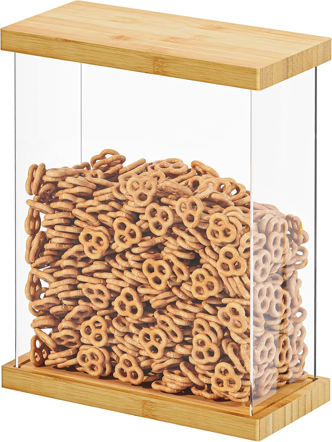 SpaceAid Bamboo Food Storage Container - Airtight Cereal Containers with Lids, Kitchen Cereal Canisters Pantry Organizers and Storage for Rice, Flour, Coffee, Snack, Small 1 Pack | Amazon (US)