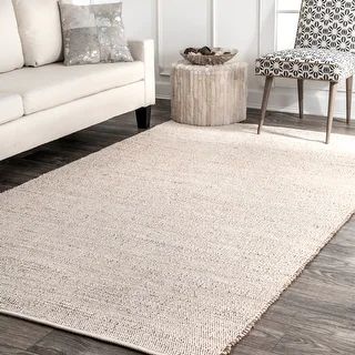 nuLOOM Handwoven Reversible Jute and Cotton Area Rug - 12' x 15' - Natural | Bed Bath & Beyond