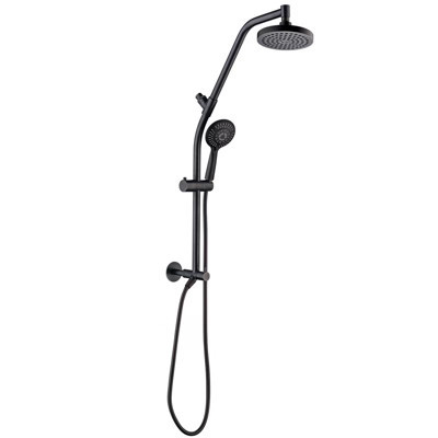 BRIGHT SHOWERS Rain Shower Head Combo with Brass Slide Bar & Diverter, 6" Rain Head, Handheld and 60" Hose, Oil Rubbed Bronze | Target