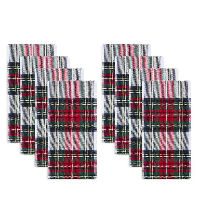 Christmas Classic Holiday Plaid Cotton Napkins, Set of 8 | Bloomingdale's (US)