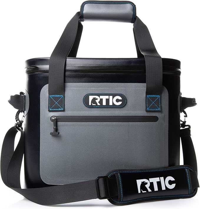 RTIC Soft Cooler 30 Insulated Bag, Blue/Grey, Insulated Bag, Leak, Proof, Zipper, Leak Proof Zipp... | Amazon (US)