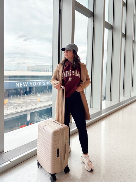 Fall travel outfit! The Beis luggage is an all time favorite and this hoodie is definitely pricey, but they steer you favorite sweatshirts!!

#LTKtravel
