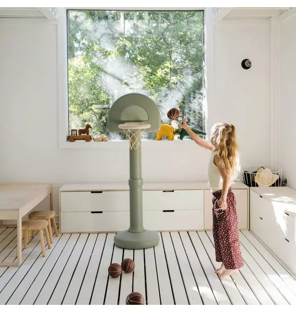 Adjustable Indoor Outdoor Basketball Hoop - Sage | Janie and Jack