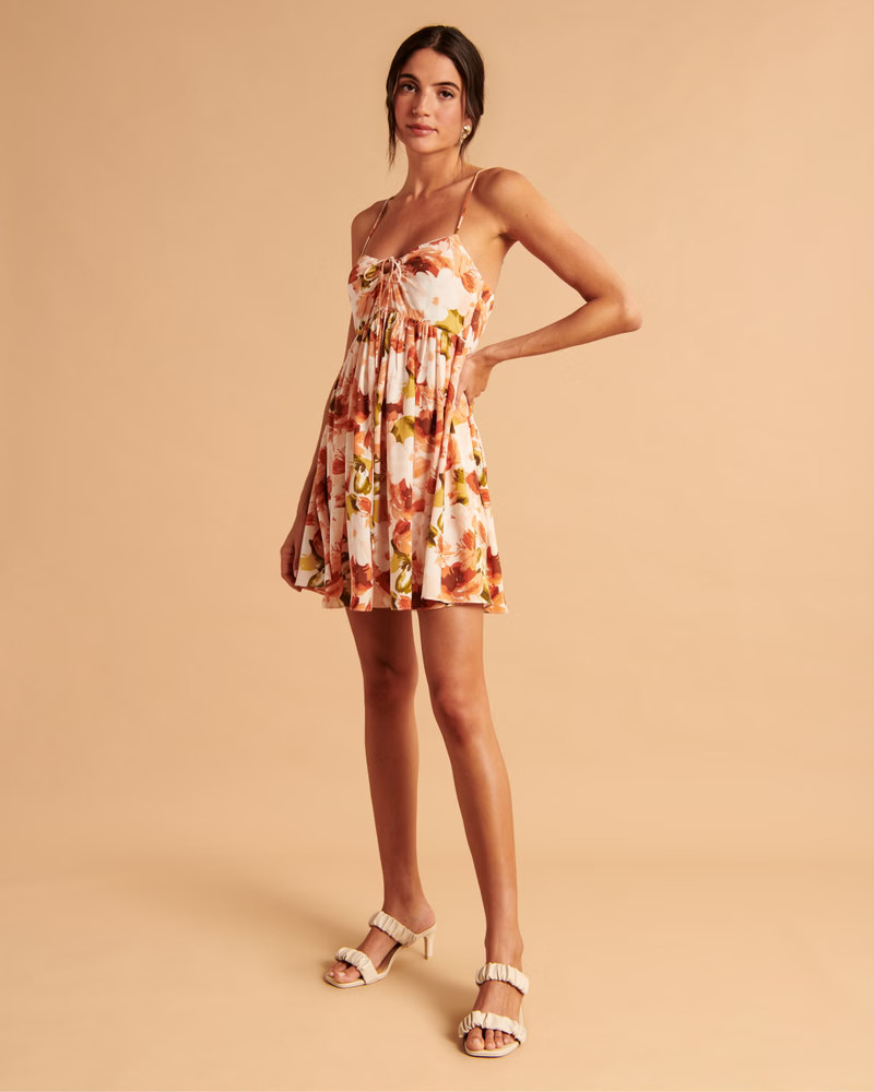 Strappy Flirty Mini Dress | Abercrombie & Fitch (US)