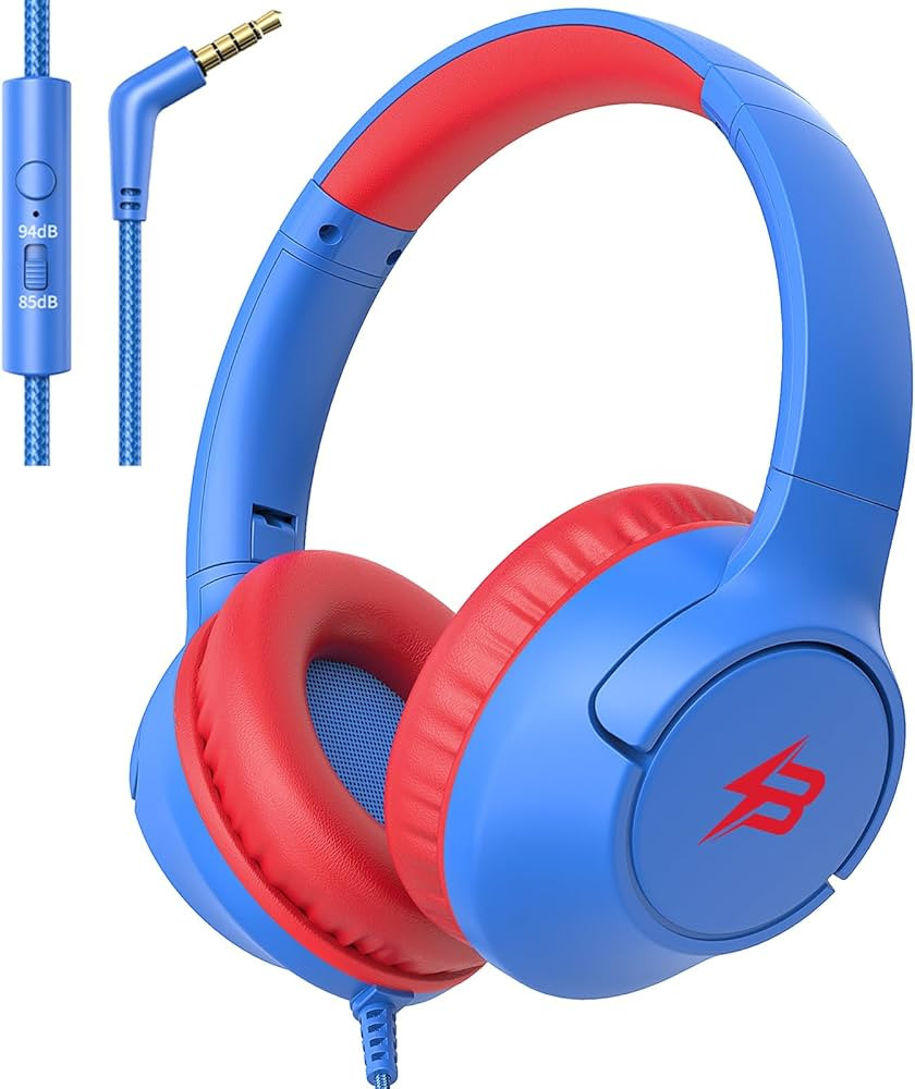 Kids Headphones with Cord for School, 85/94dB Volume Limit, Wired Headphones Over Ear for Kids Bo... | Amazon (US)