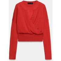 Zara - Double Layer Knit Cardigan - Women - Red - Women | Zara US