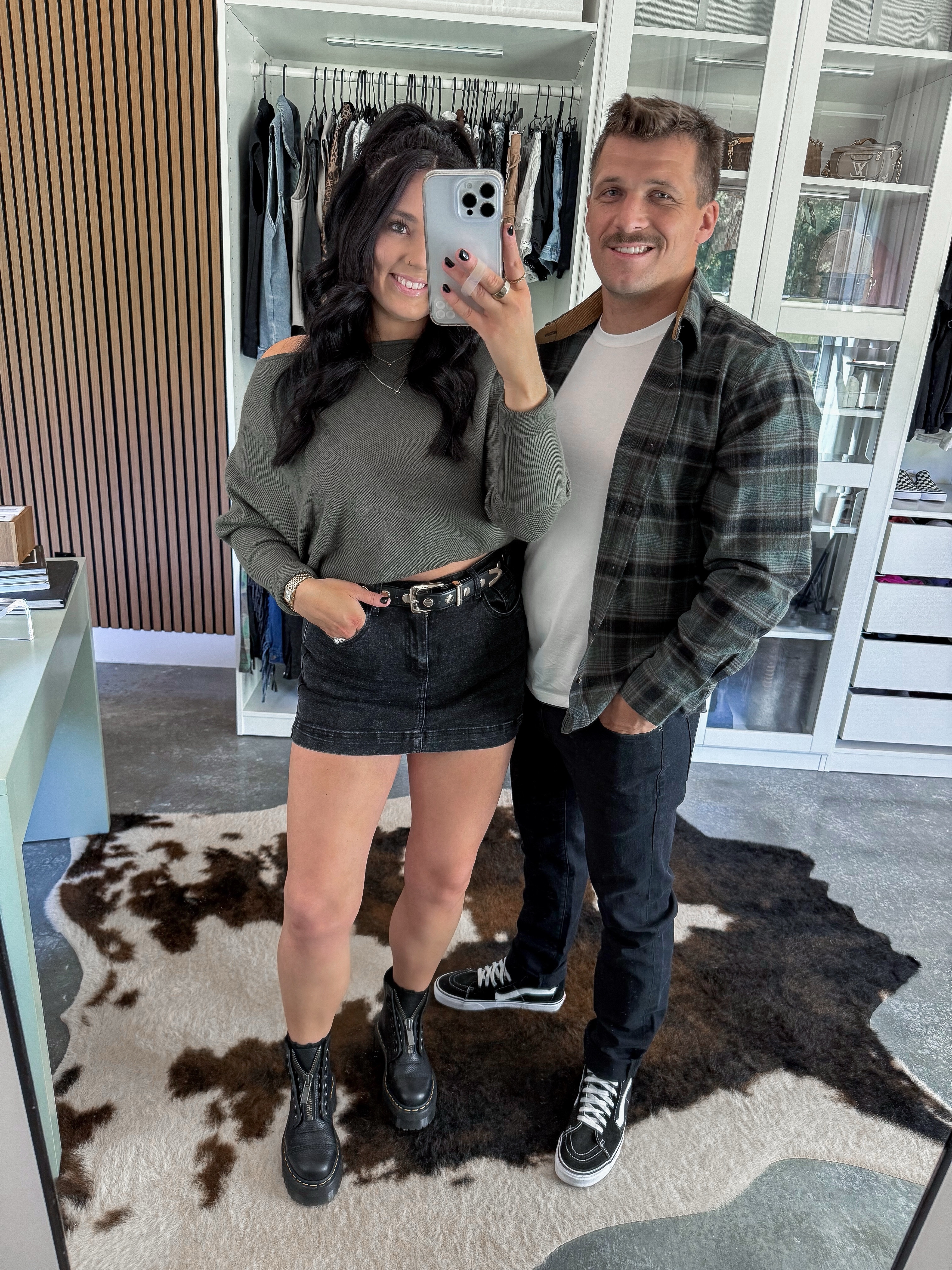 Fall Outfit Idea for Couples 🖤

Me 👇🏼
Sweater - small (army green)
Belt - 27-31
Skort - small

Dan 👇🏼
He's wearing the dark green color in the flannel! 

Love this black and green combo for fall! Both looks are super simple, but perfect if you want something with a slightly edgier vibe! 🖤

 

 #LTKFindsUnder50 #LTKShoeCrush #LTKMens