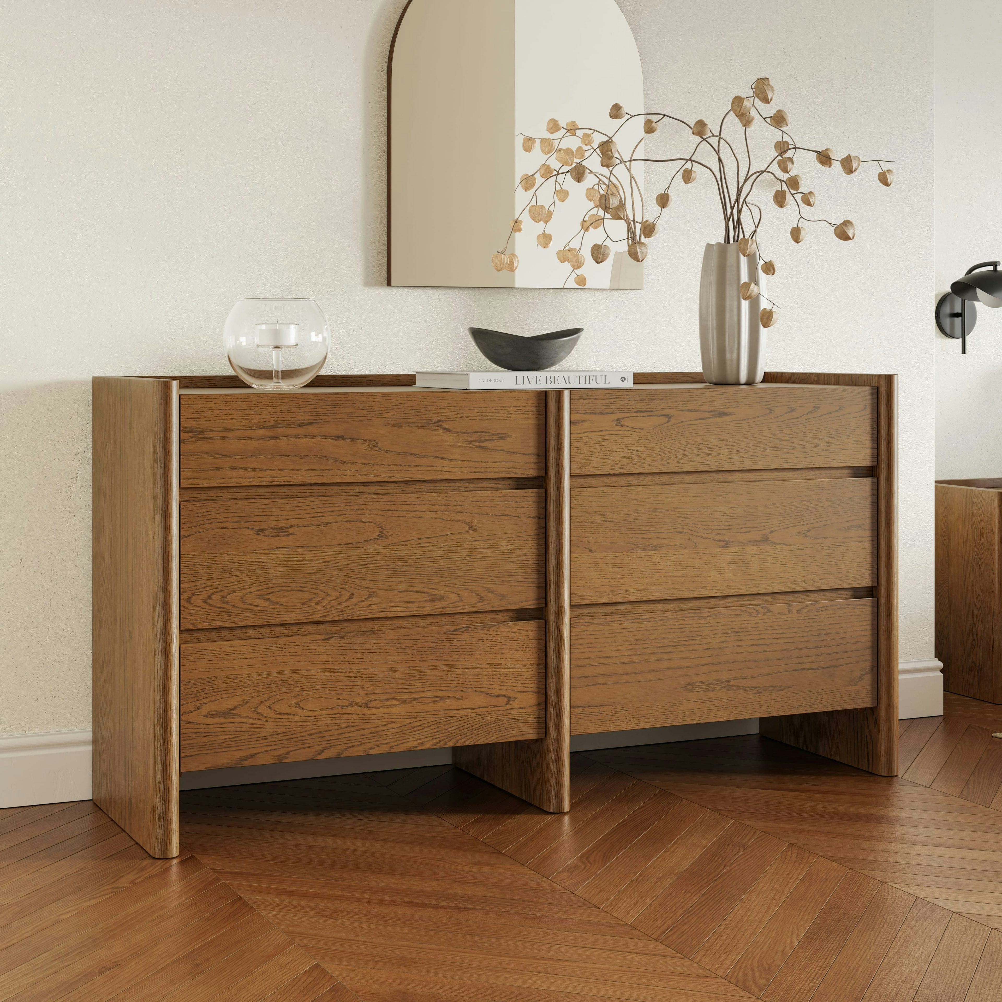 Torme 6-Drawer Double Dresser - Smoked Oak | Article