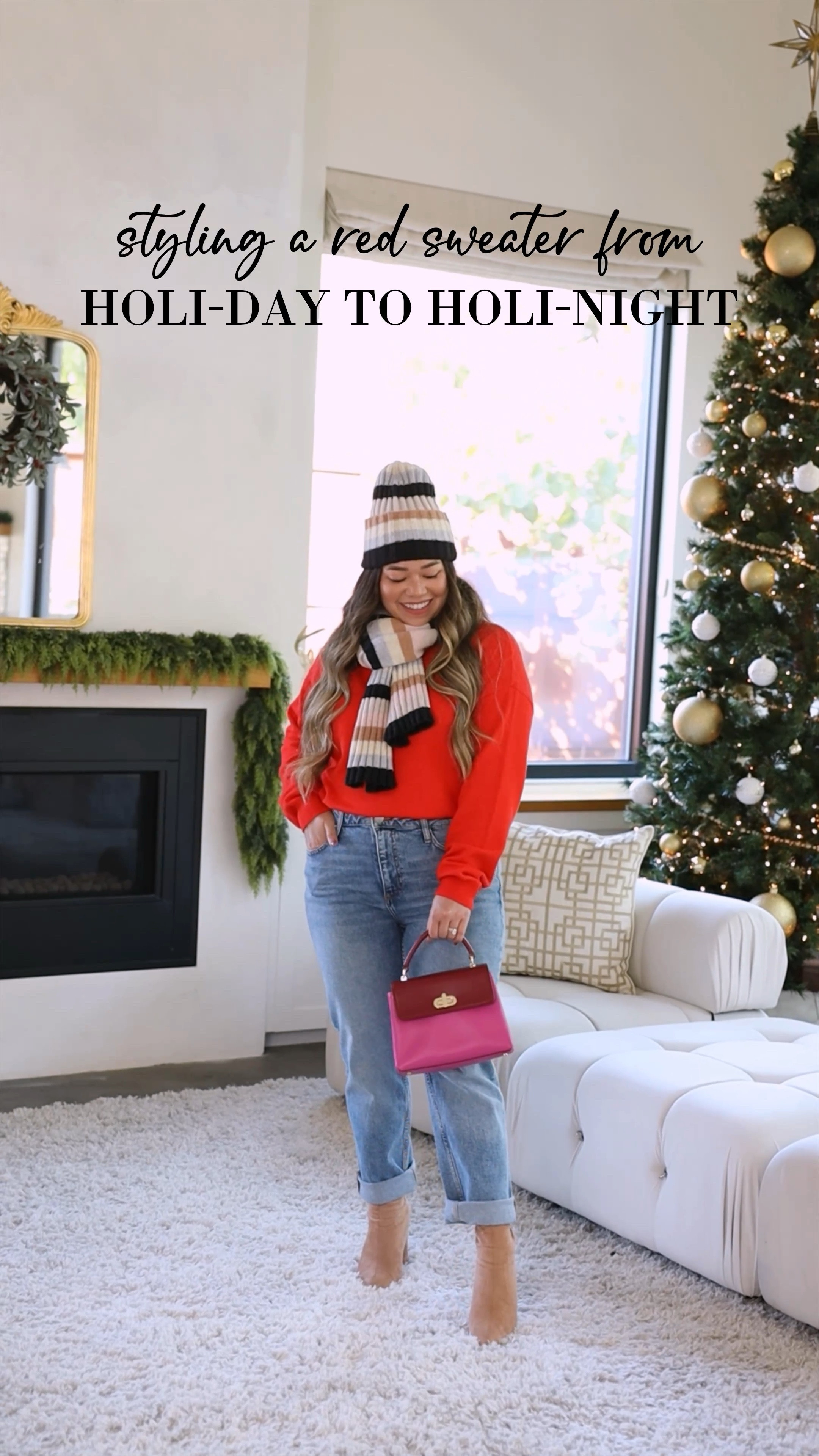 Macy’s Black Friday Sale! Take this On 34th sweater from day to night with me ♥️

This red sweater effortlessly transitions from winter casual chic to holiday party glam and everything in between, with just a few wardrobe staples, all from Macy’s new brand, On 34th.

✨ Crewneck Sweater - wearing medium
✨ High Rise Straight Leg Jeans - wearing size 8 short
✨ Striped Ribbed Scarf and Beanie - SO buttery soft!
✨ Sequin Mini Skirt - wearing size 8
✨ Checked Car Coat - wearing medium

Holiday dress, thanksgiving outfit, holiday party outfit, sequin boots, sparkly boots, holiday outfits, holiday gift guide 

#LTKHoliday #LTKCyberWeek #LTKmidsize