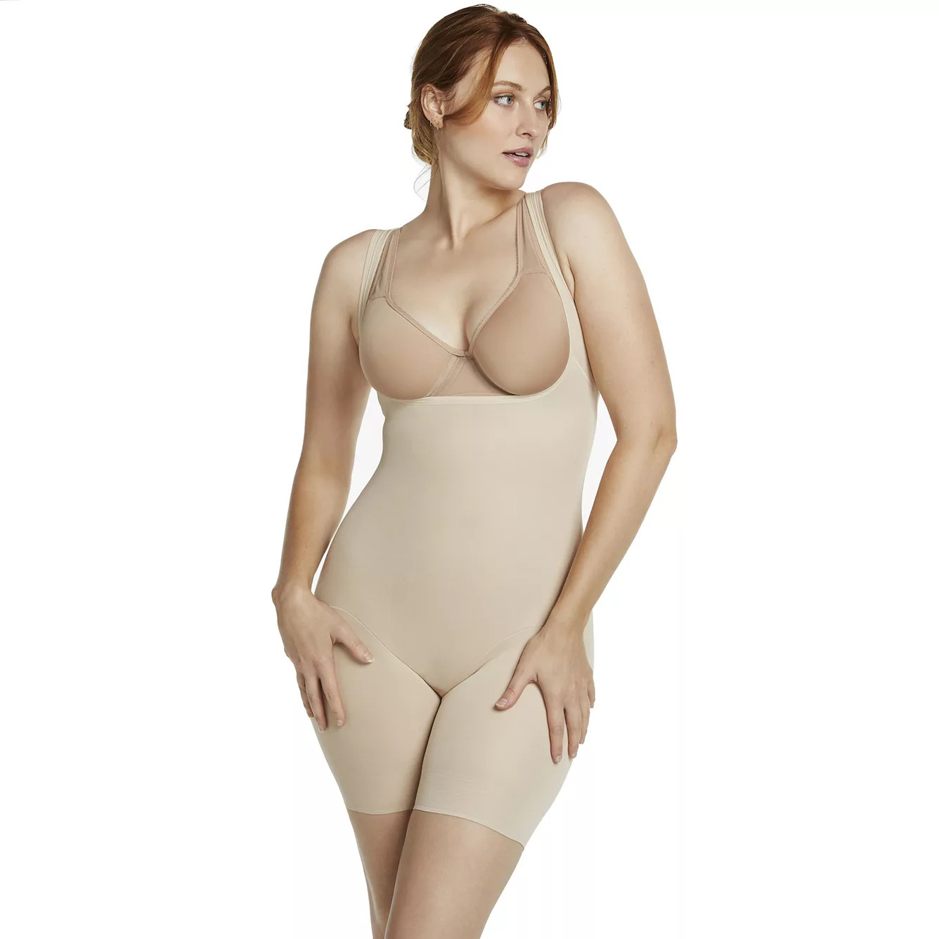 Naomi & Nicole® Firm Control Shapewear Unbelievable Comfort Thigh Slimming Torsette Bodysuit 707... | Kohl's
