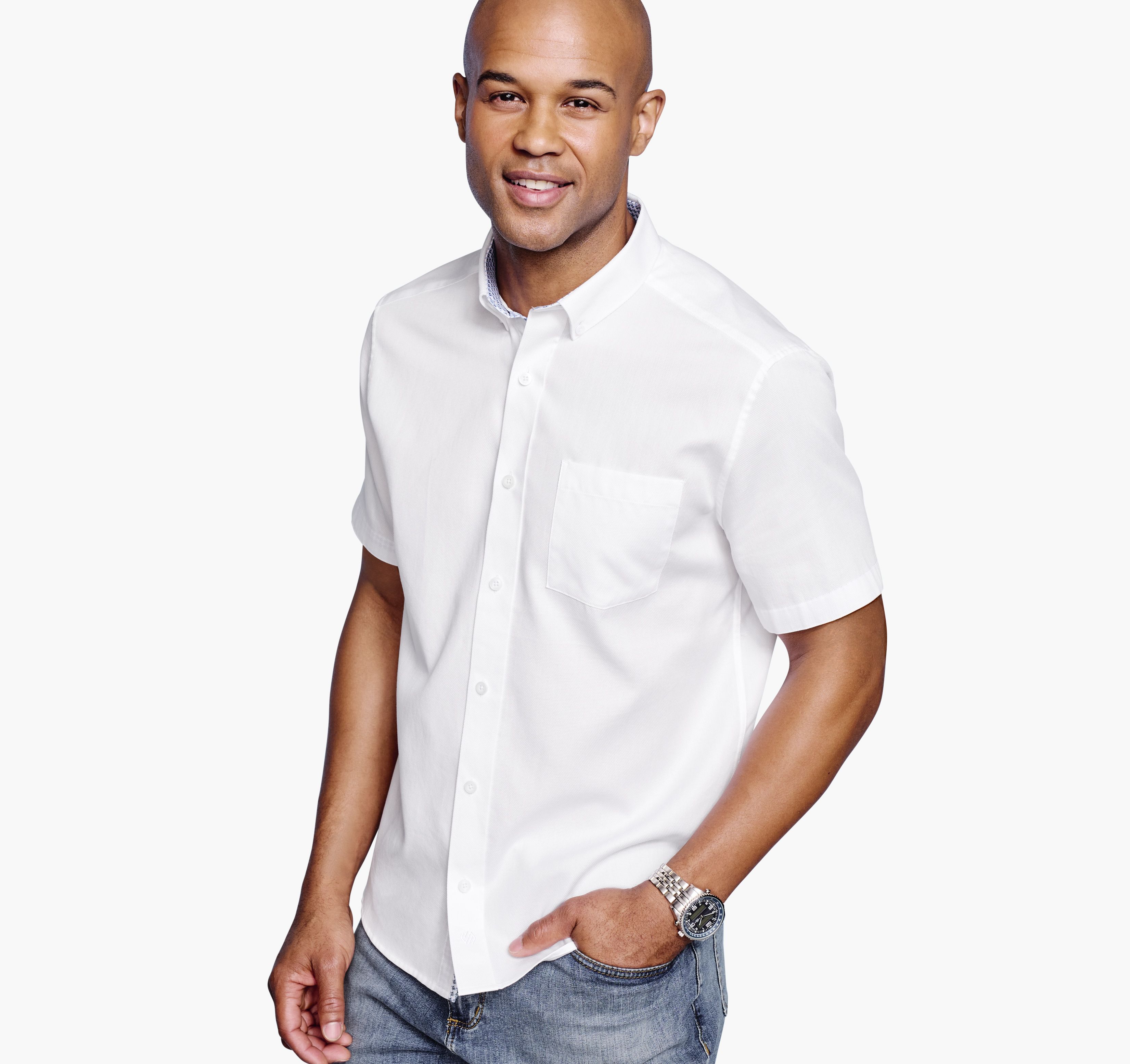 Textured Cotton Short-Sleeve Shirt | Johnston & Murphy