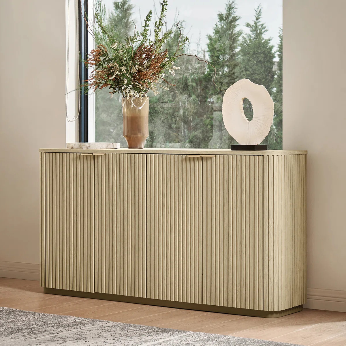Rosario Modern Metal Base Cabinets With Adjustable Shelves | Wayfair North America