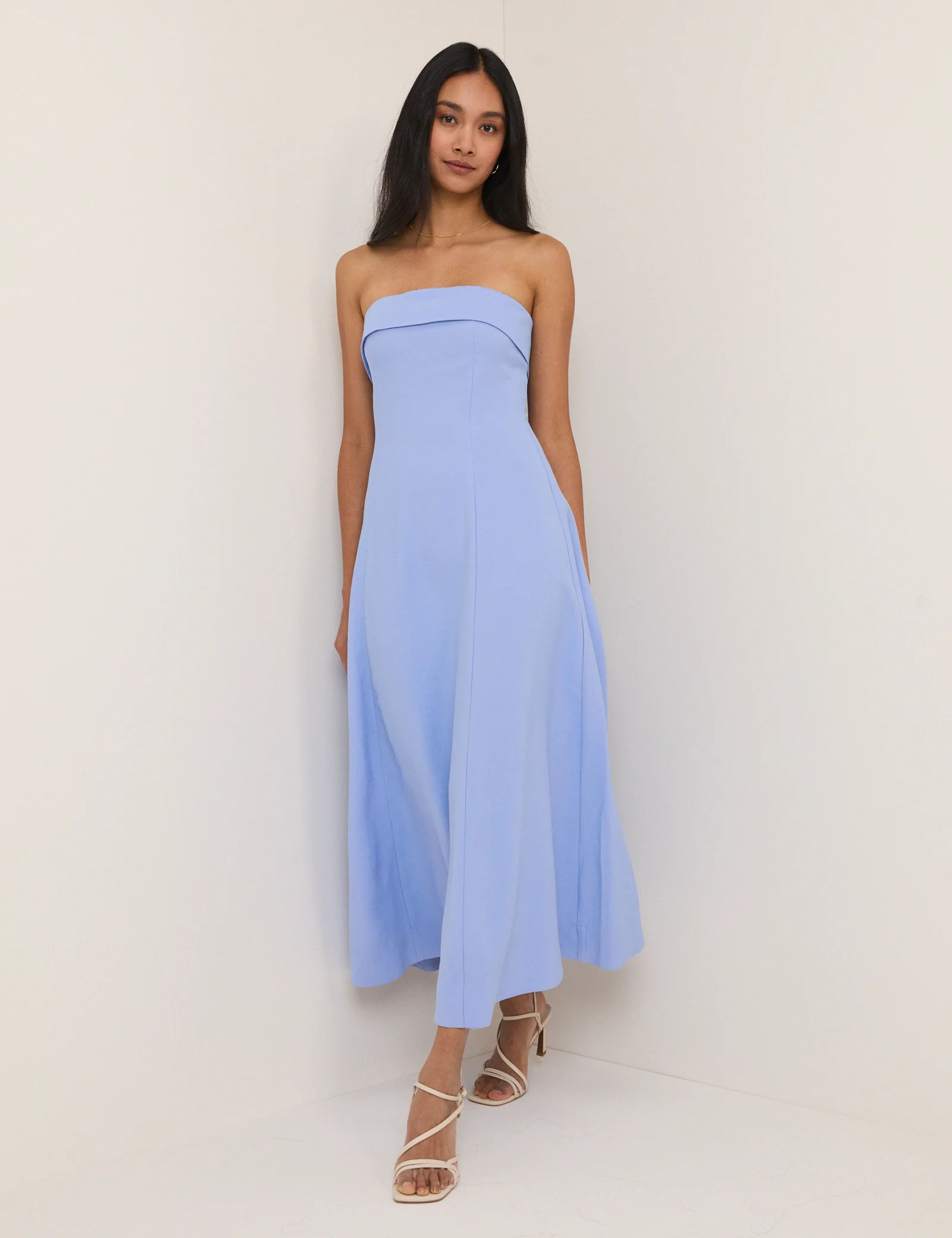 Blue Bow Back Chelsea Midi Dress | Nobody's Child