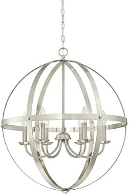 Westinghouse Lighting 6328300 Stella Mira Six-Light Indoor Chandelier, Brushed Nickel Finish, 6 | Amazon (US)