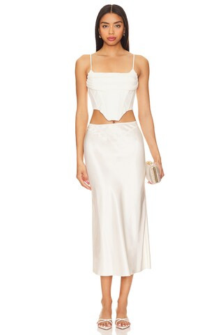 Jocosa Corset Top in Orchid White | Revolve Clothing (Global)