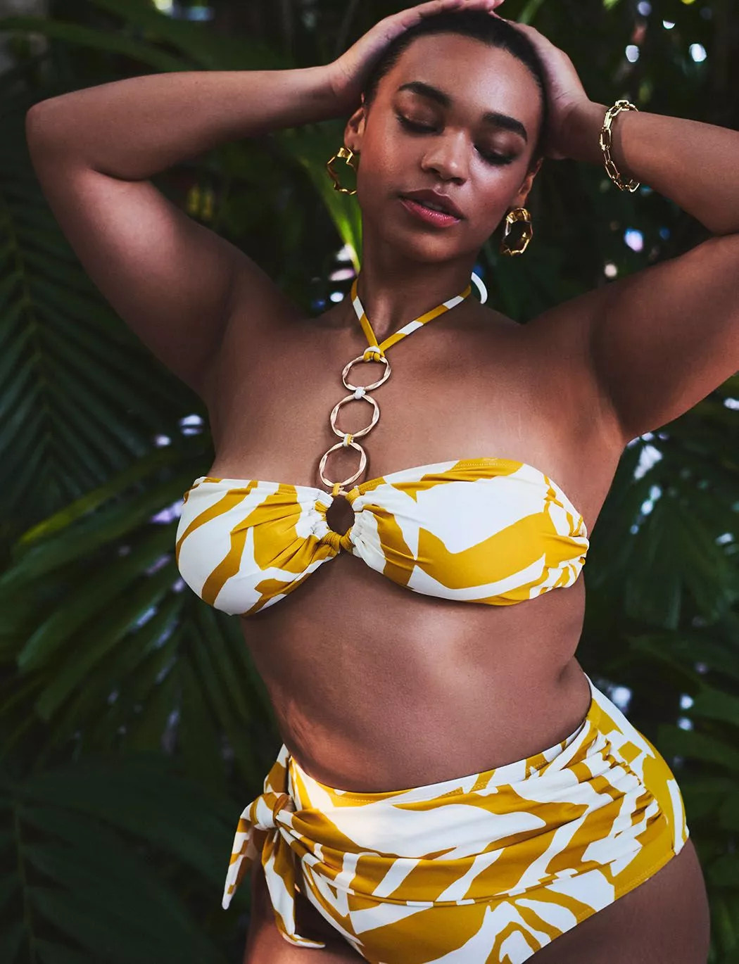 Convertible Ring Detail Bikini Top | Eloquii