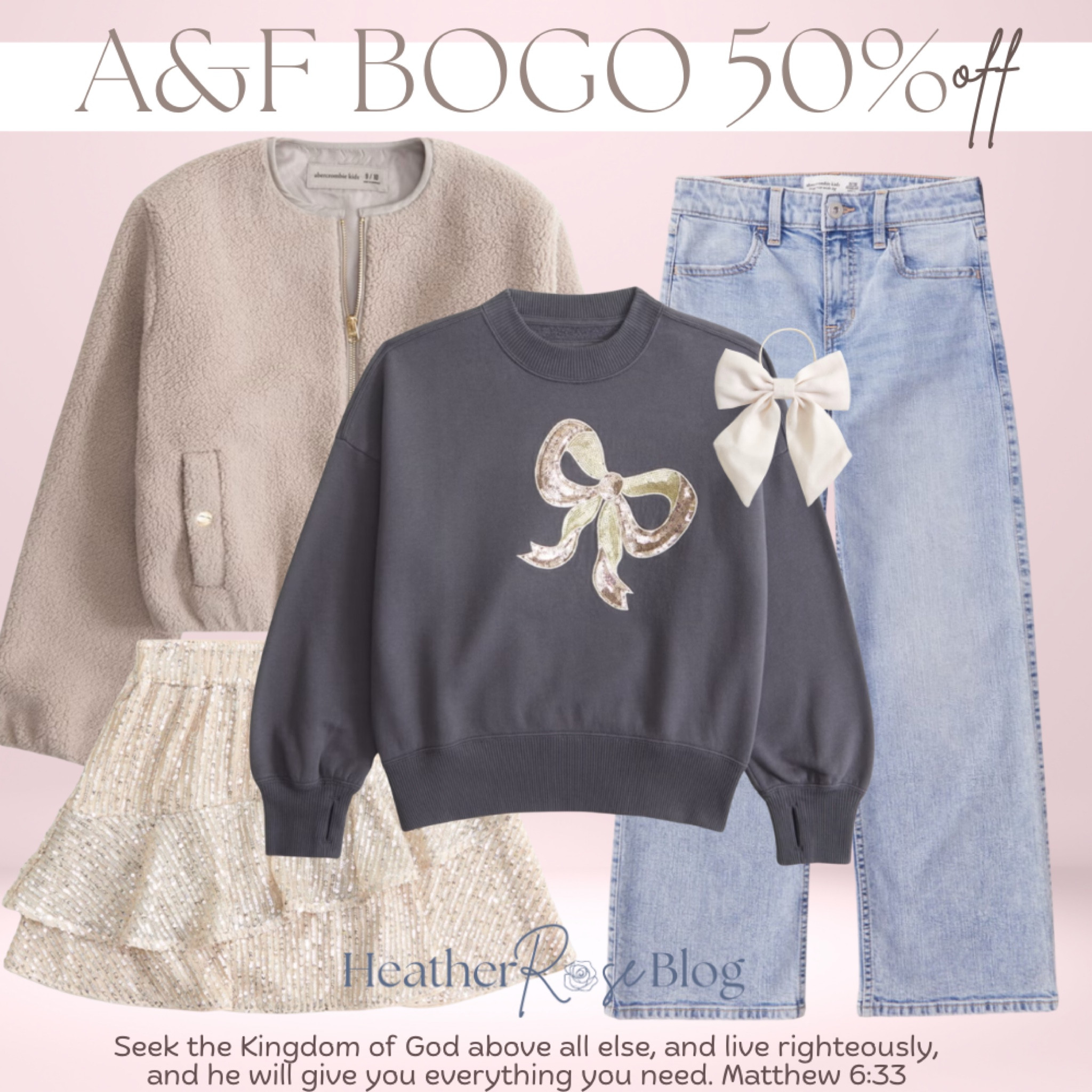 A&F kids bogo 50% off almost everything! 

#LTKSeasonal #LTKKids #LTKSaleAlert