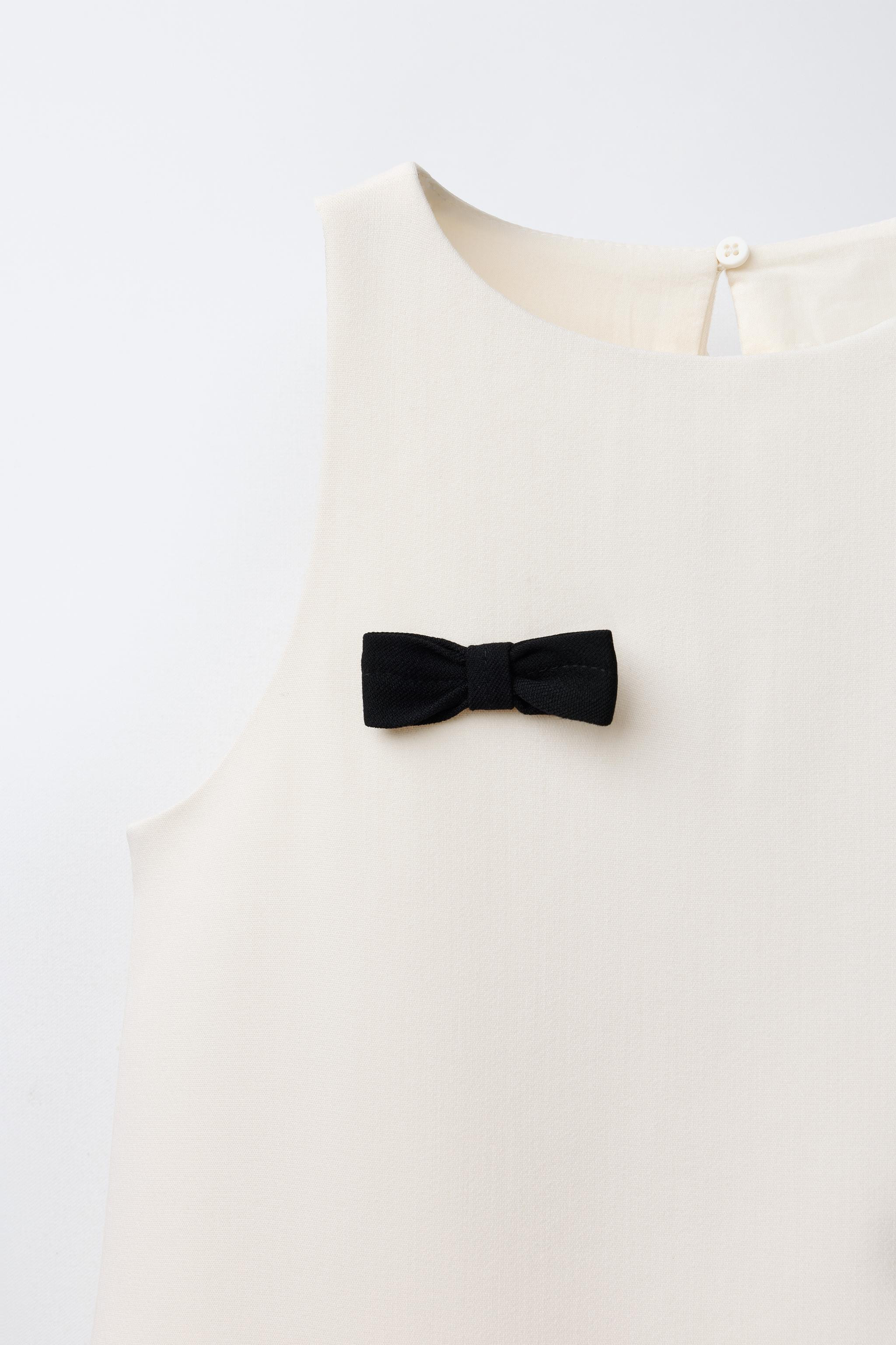 CONTRAST BOW PINAFORE DRESS | Zara US