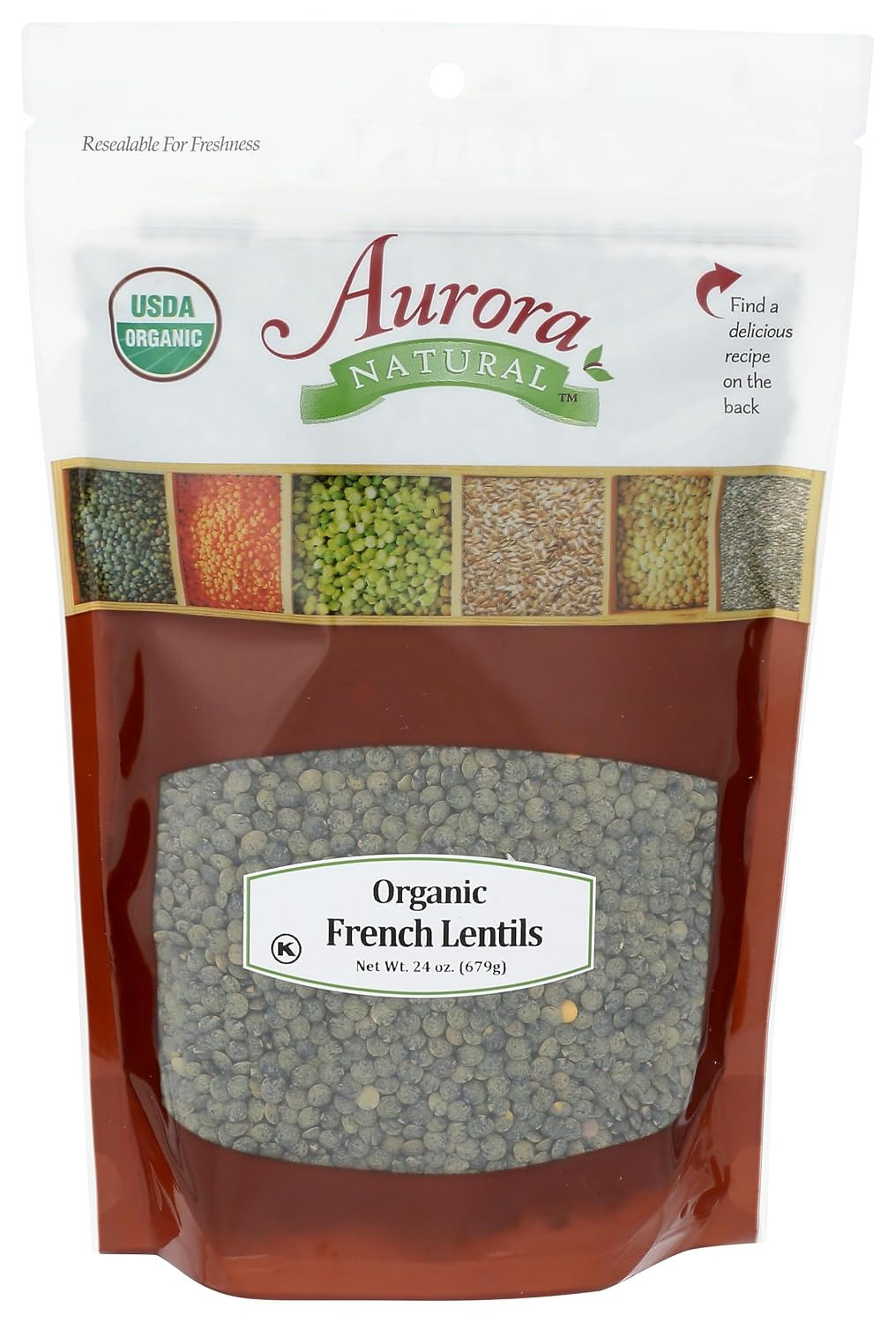 Aurora Products, Organic French Lentils, 24 Ounce | Amazon (US)