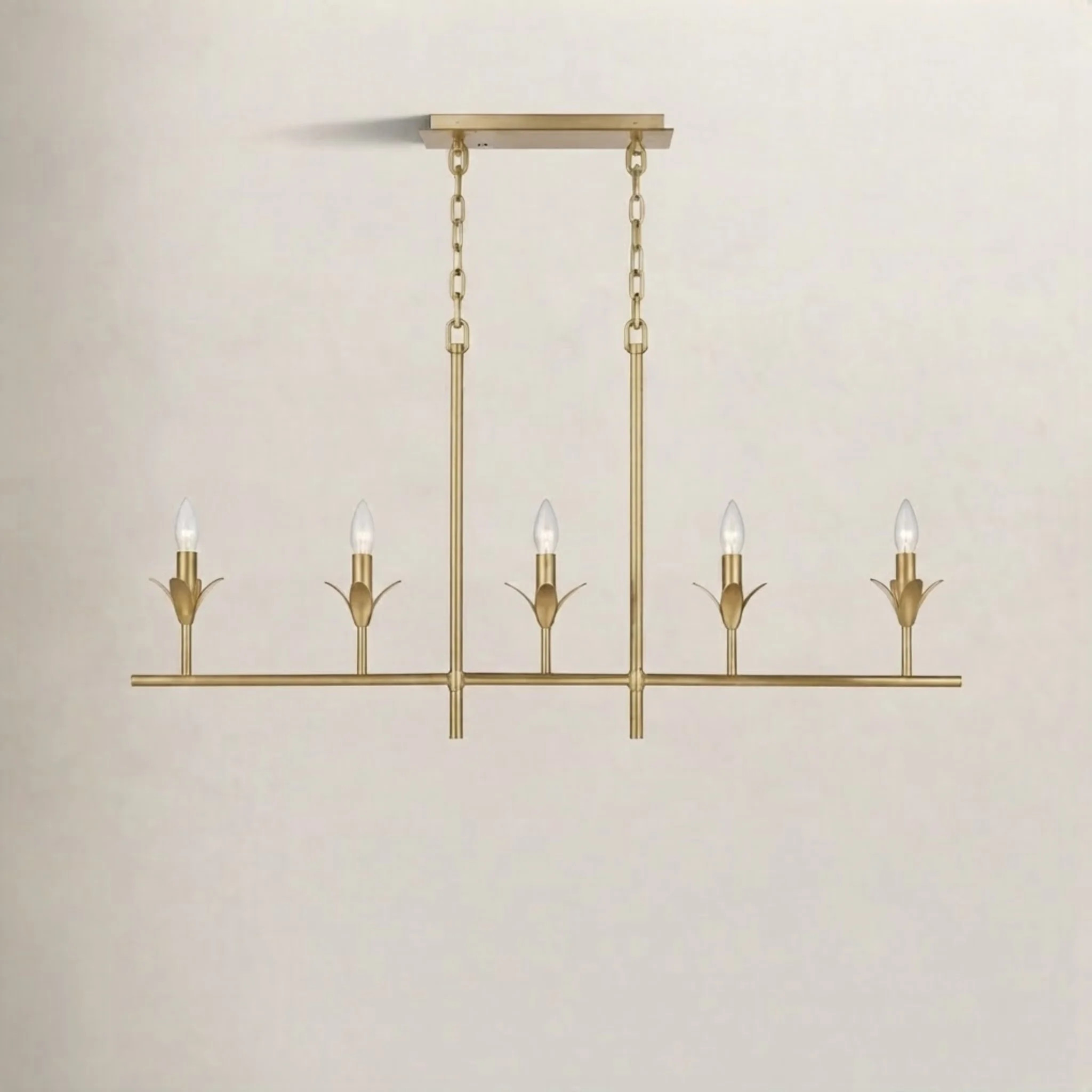 Vernia Karsyn 5 - Light Geometric Modern Linear Chandelier | Wayfair North America