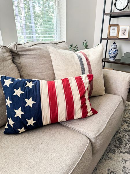Patriotic flag pillow, summer pillow, summer decor, Americana decor 

#LTKHome