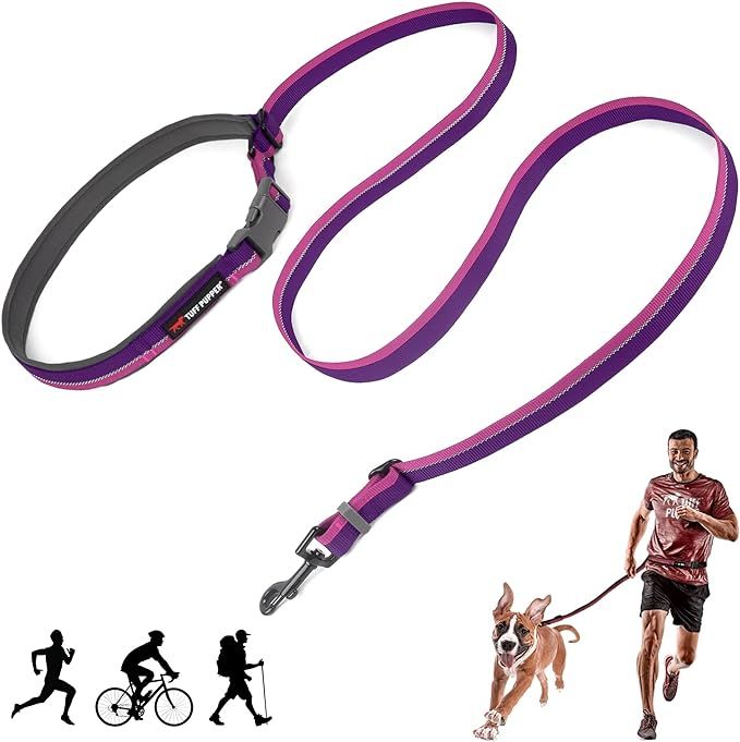 Tuff Pupper Hands Free Adjustable Length Dog Leash | Lightweight for Running Jogging Walking | Pa... | Amazon (US)