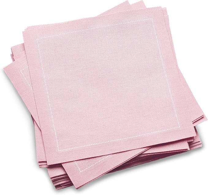 Five Star Cocktail Napkins, 50 Luxury Cotton Disposable Cocktail Party Napkins, 4.5" x 4.5" for H... | Amazon (US)