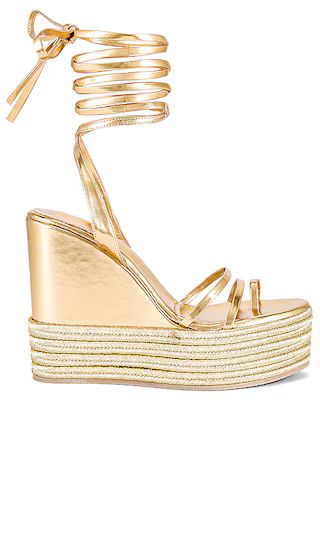 Layered Wedge Sandal in Gold | Revolve Clothing (Global)