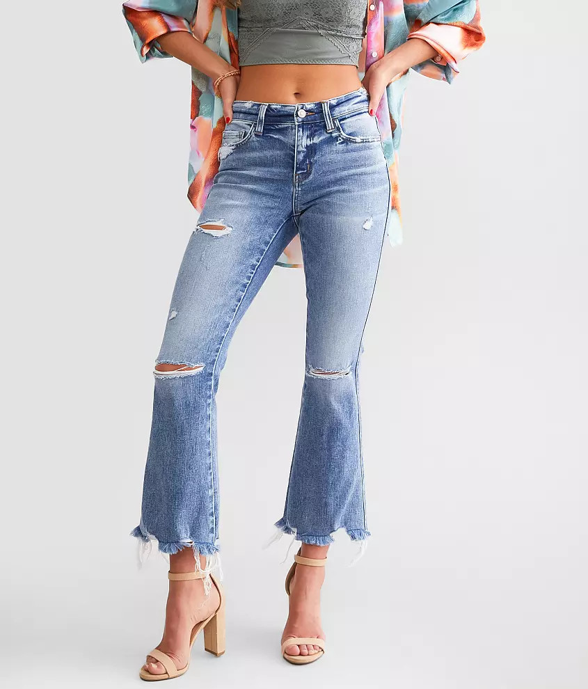 Mid-Rise Cropped Flare Stretch Jean | Buckle