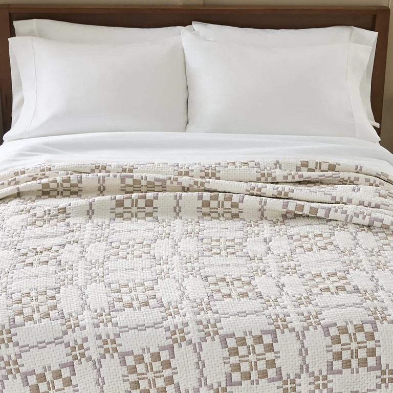 Better Homes & Gardens Modern Mosaic Cotton Matelasse Reversible Quilt, Full/Queen | Walmart (US)