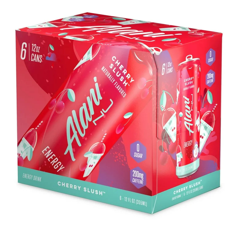 Alani Nu Sugar-Free Energy Drink, Cherry Slush, 12 oz Cans (Pack of 6) | Walmart (US)