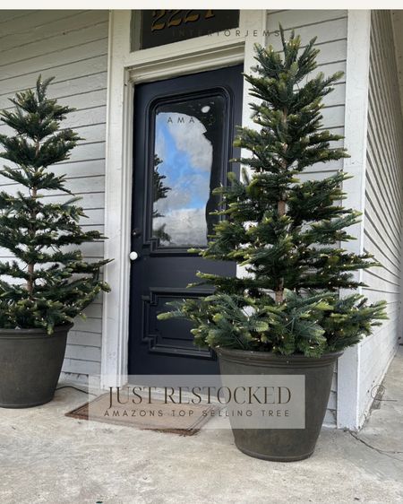 
Amazons best selling Christmas tree. I got these for our outdoor a covered porch and they are so pretty in real life, pre-lit 6.5 foot tall tree, realistic, artificial Christmas tree, back in stock and get it. before it sells out . The 4.5 ft tree is also available.

#LTKCyberWeek #LTKsalealert #LTKHoliday