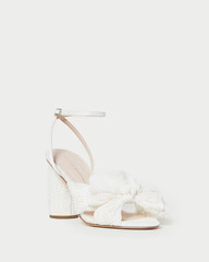 Camellia Pearl Broderie Bow Heel | Loeffler Randall